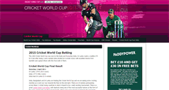 Desktop Screenshot of cricket-worldcup.net